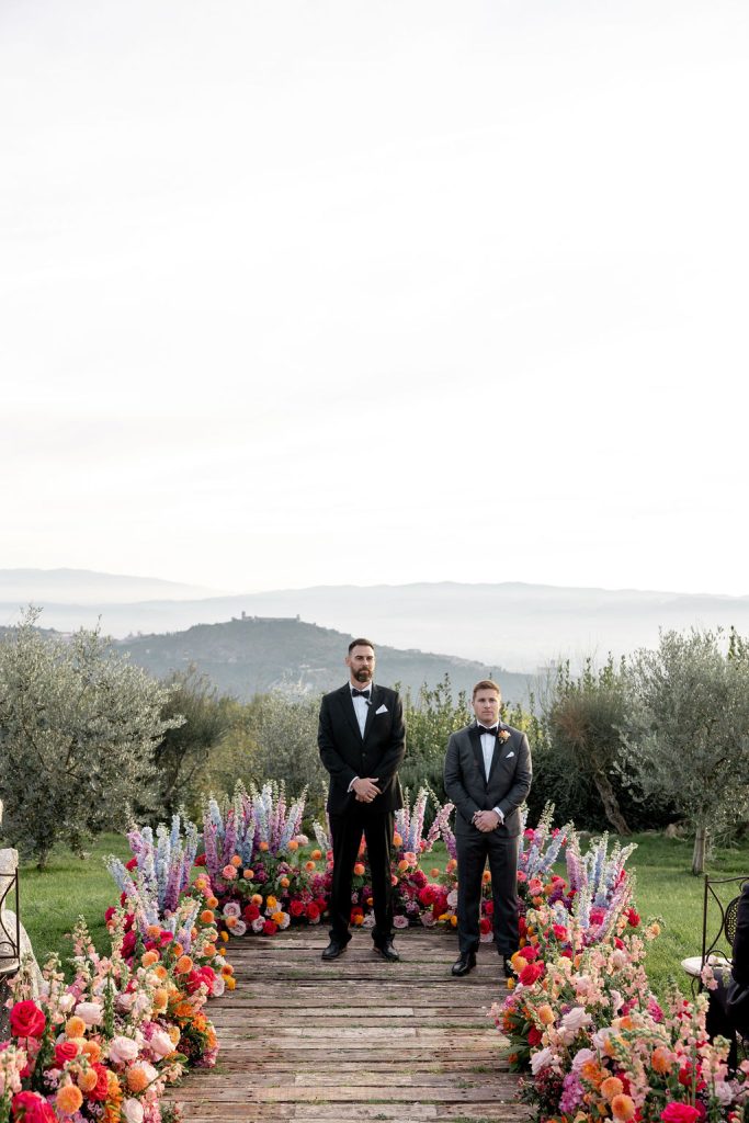 Jennifer and Wills blessing in Assisi, central Italy