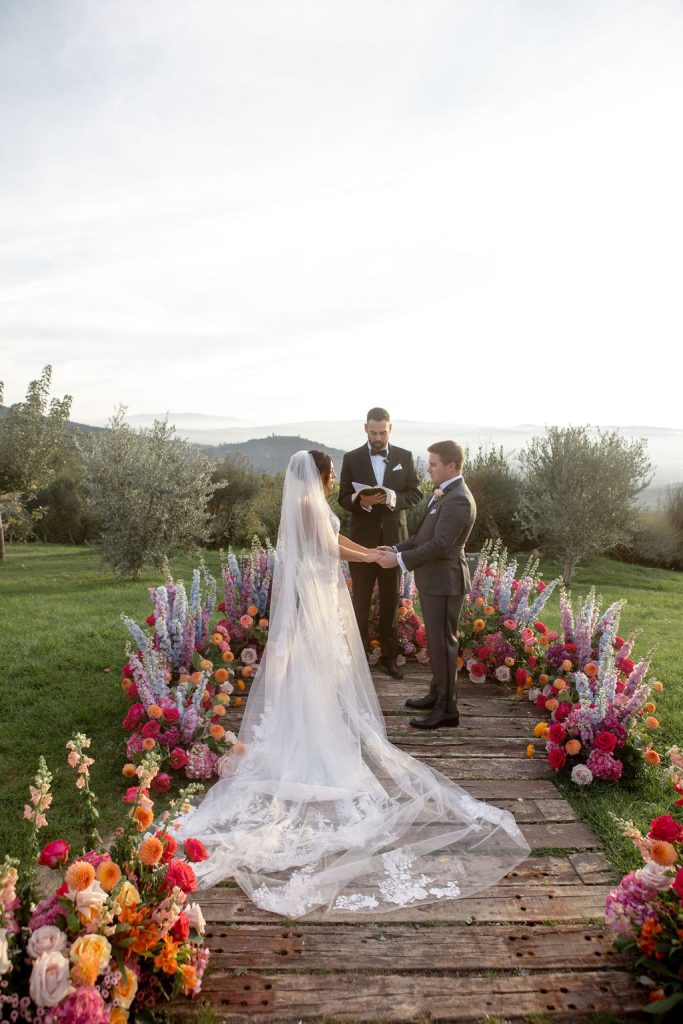 Jennifer and Wills blessing in Assisi, central Italy