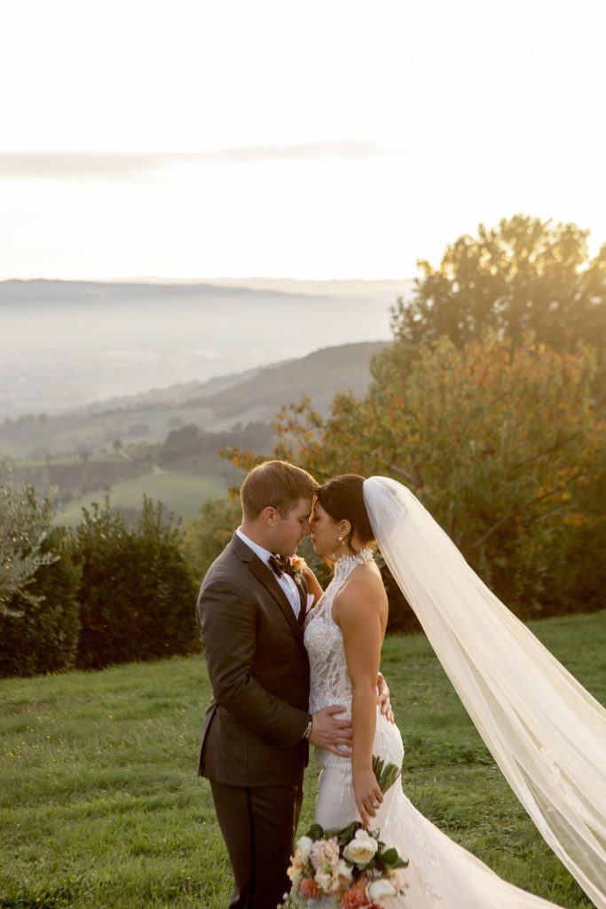 Jennifer and Wills blessing in Assisi, central Italy